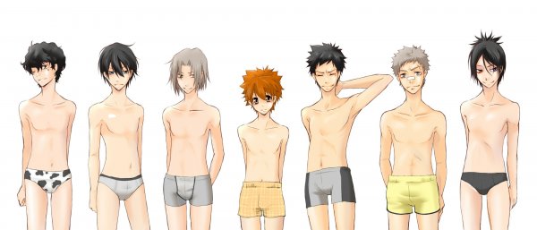 Мальчики в трусах из аниме
