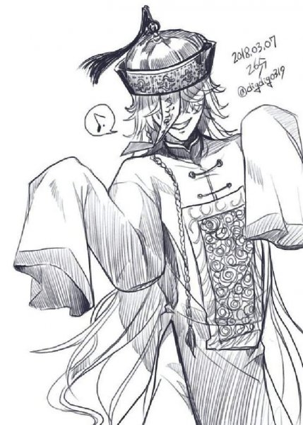 Гробовщик тёмный дворецкий рисунок