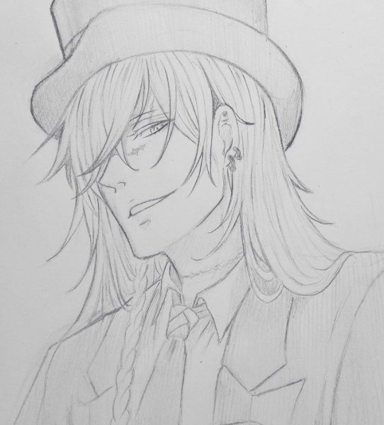 Раскраски аниме тёмный дворецкий Гробовщик