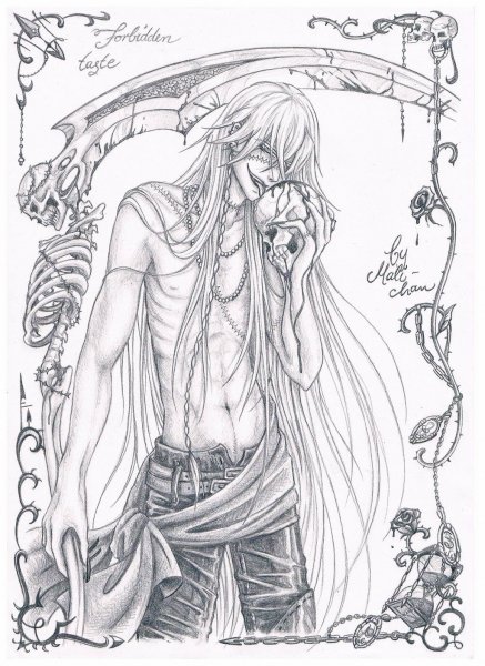 Гробовщик темный дворецкий нарисовать