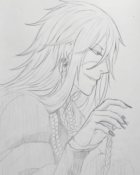 Гробовщик тёмный дворецкий рисунок