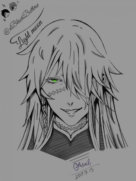 Гробовщик тёмный дворецкий рисунок