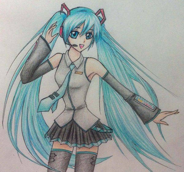 Мику Хацунэ для срисовки