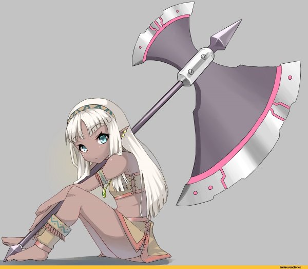 Аниме девушка с секирой