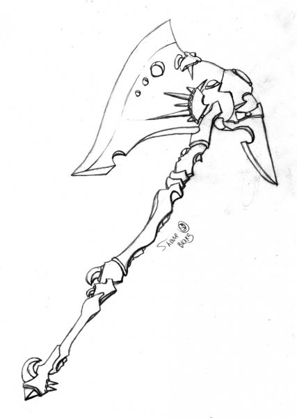 Эскизы фэнтези топора