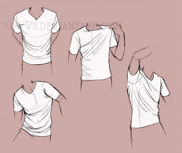 Складки на одежде аниме