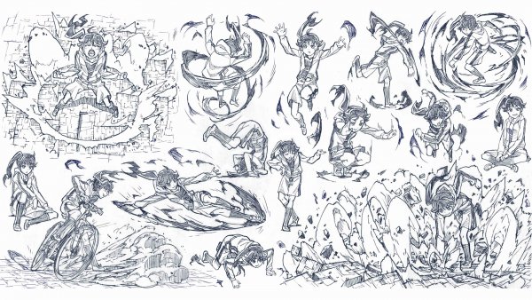 Аниме боевые позы