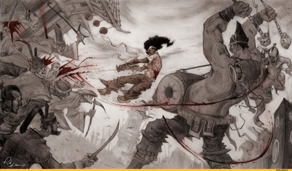 Аниме позы с оружием