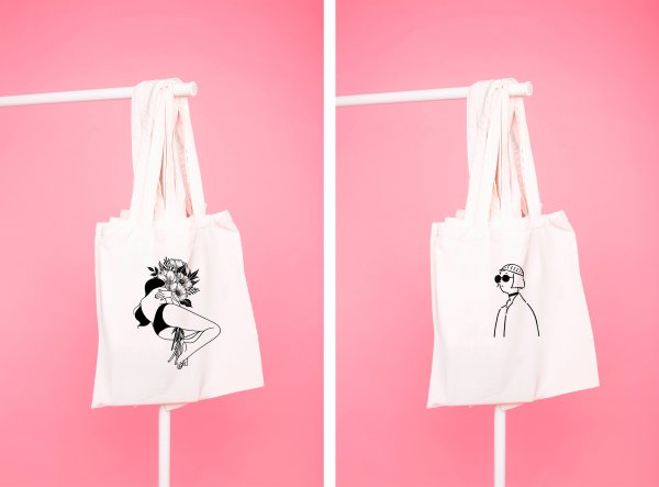 Необычный эскиз для шоппера