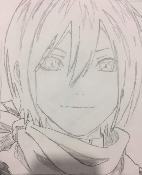 Срисовать аниме Бездомный Бог