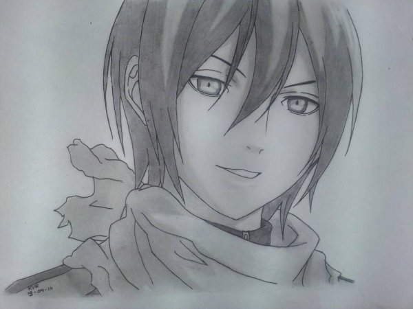 Срисовать аниме Бездомный Бог