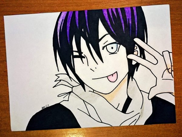 Аниме для срисовки Ято Бездомный Бог