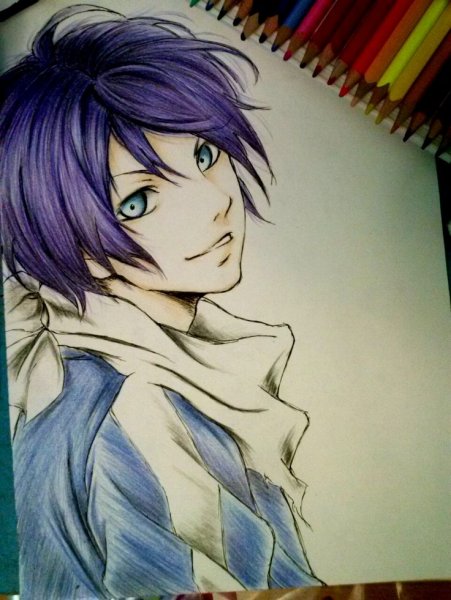 Аниме для срисовки Бездомный Бог