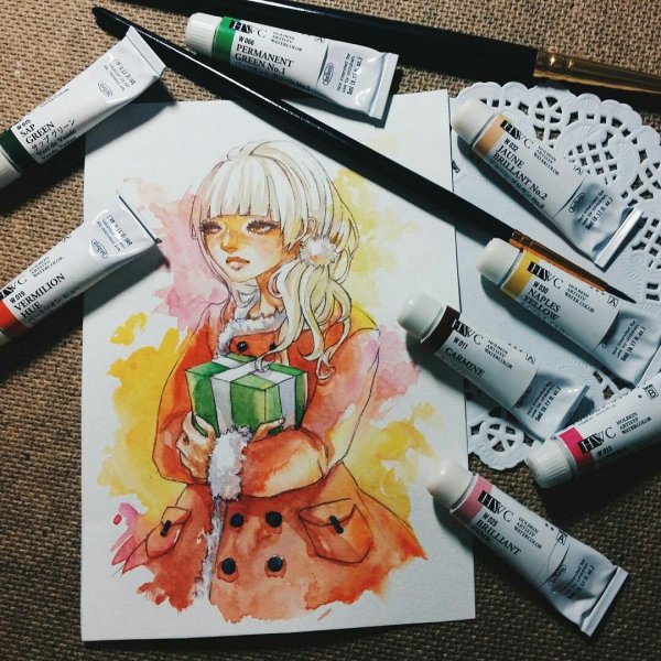 Аниме акриловыми красками