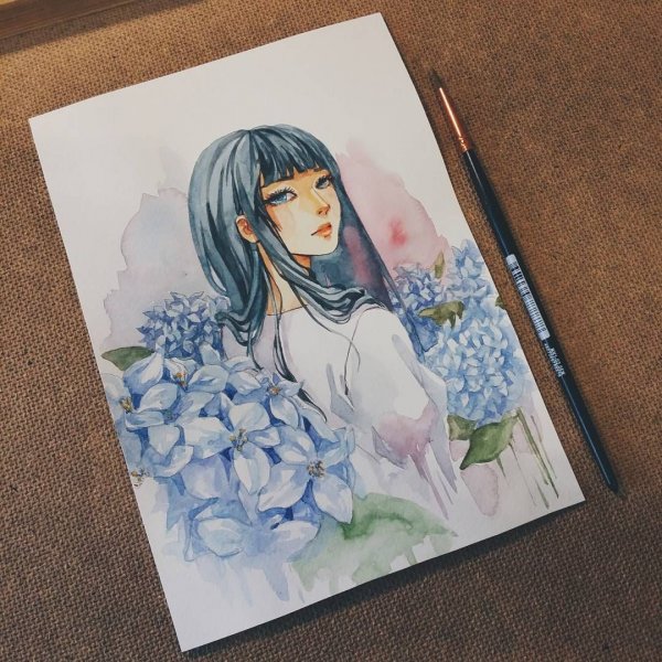 Аниме акварелью