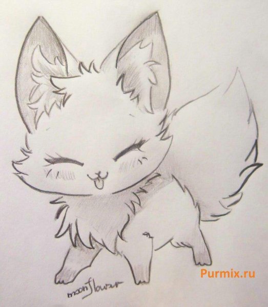 Аниме животные для срисовки