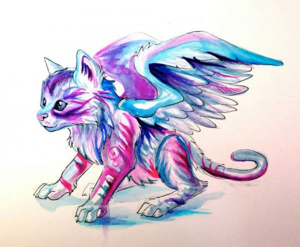 Рисунки волшебных животных для срисовки