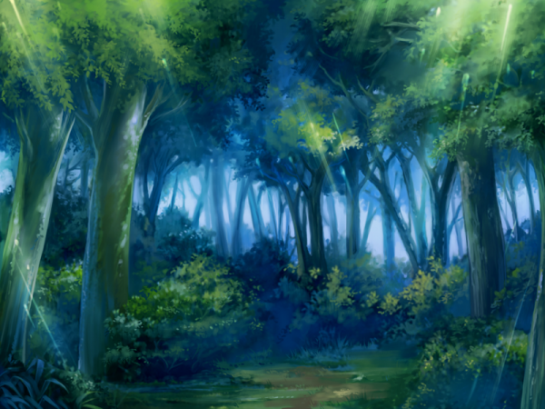 Аниме фон лес