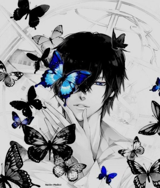 Арты парней с бабочками