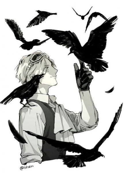 Человек ворон аниме