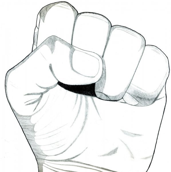 Кулак карандашом