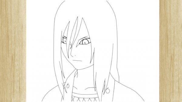 Орочимару карандашом