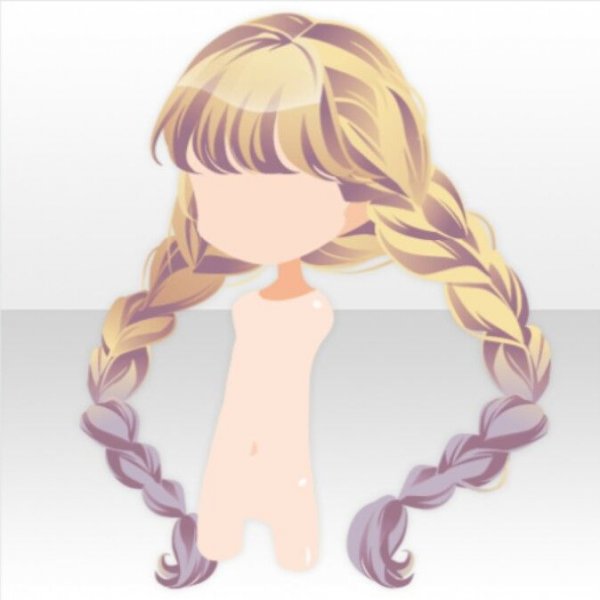 Коса аниме прическа