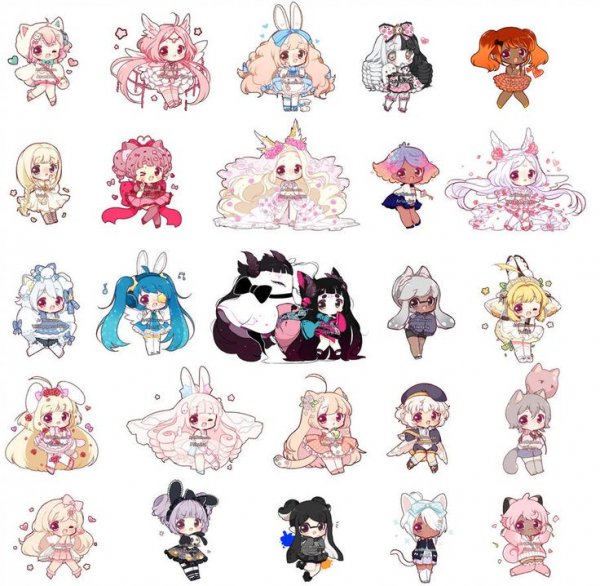 Стикеры для распечатки аниме