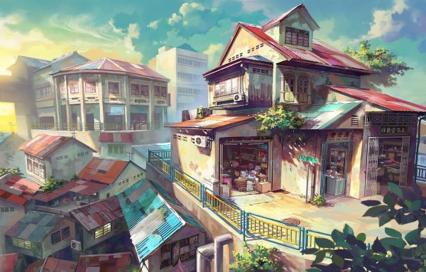 Пейзажи в стиле аниме