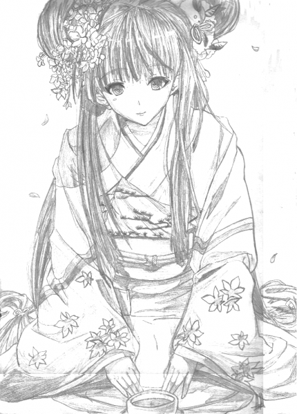 Кимоно для срисовки