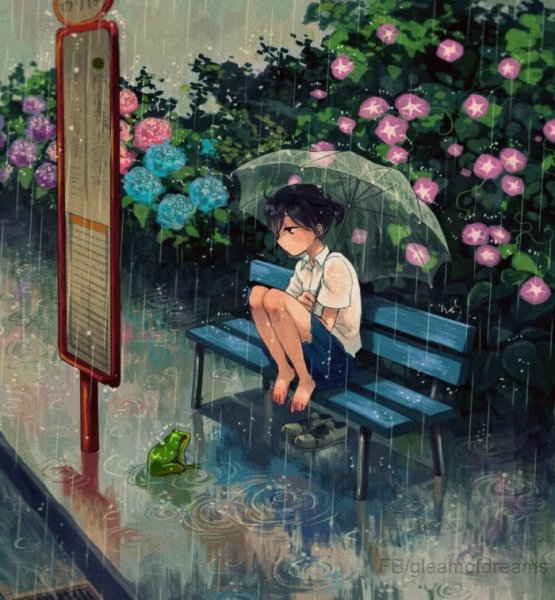 Аниме дождь