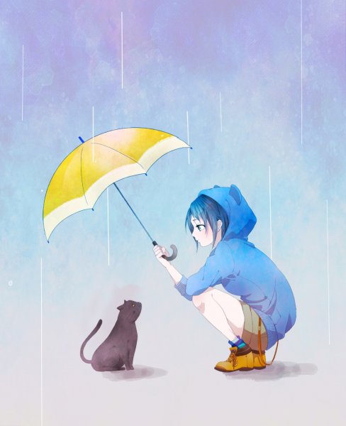 Девочка держит зонтик