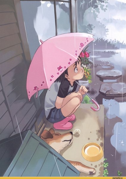 Аниме зонтик