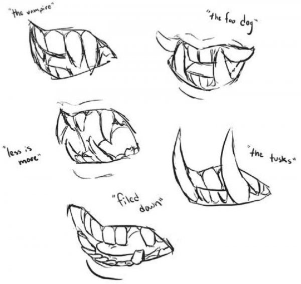 Клыки для рисования