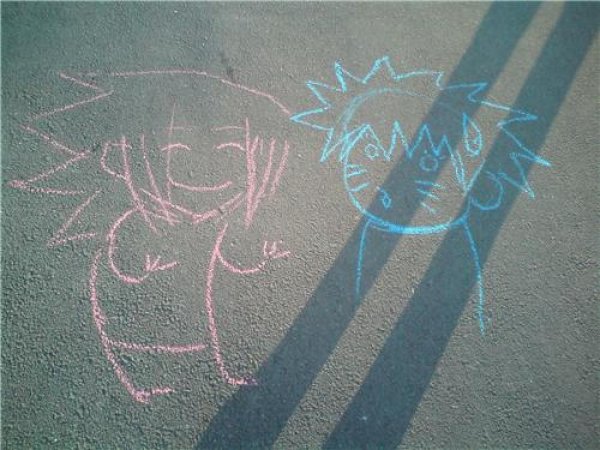 Лёгкие рисунки мелом аниме