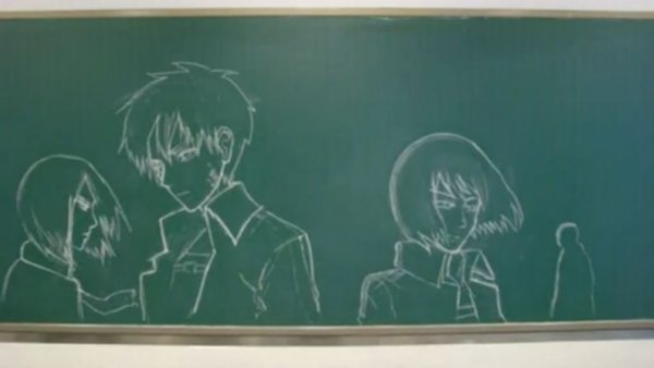 Аниме на доске мелом