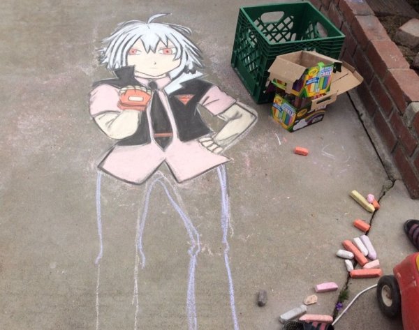 Аниме арт мелками