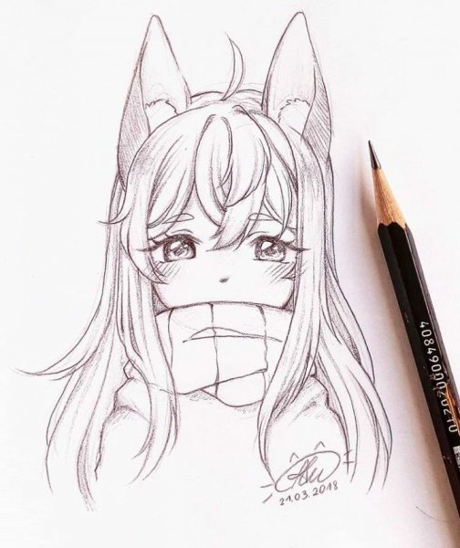 Аниме срисовать