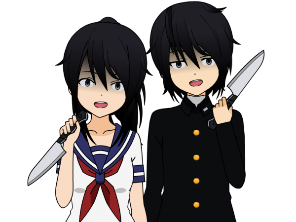 Аяно Яндере симулятор гиф