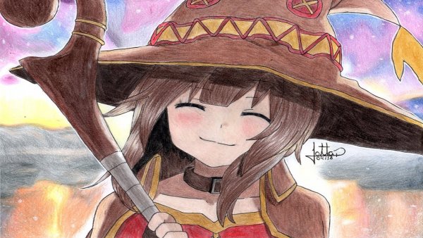 Megumin карандашом