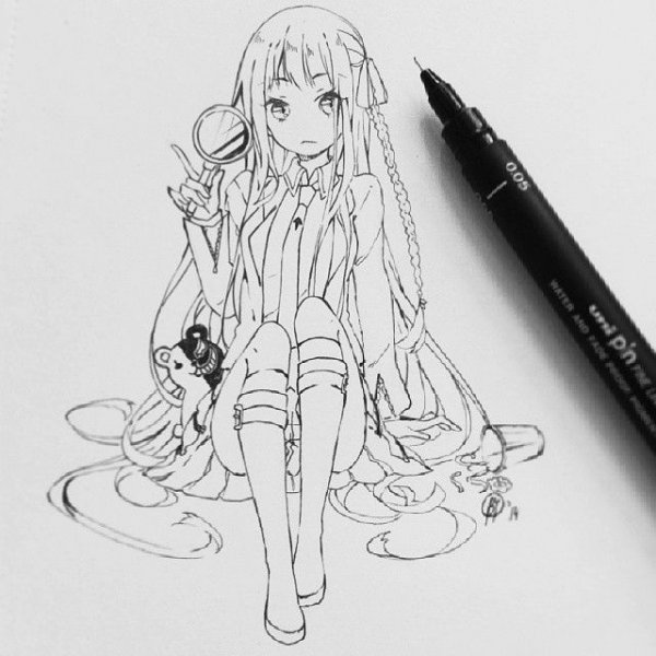 Аниме Наброски карандашом