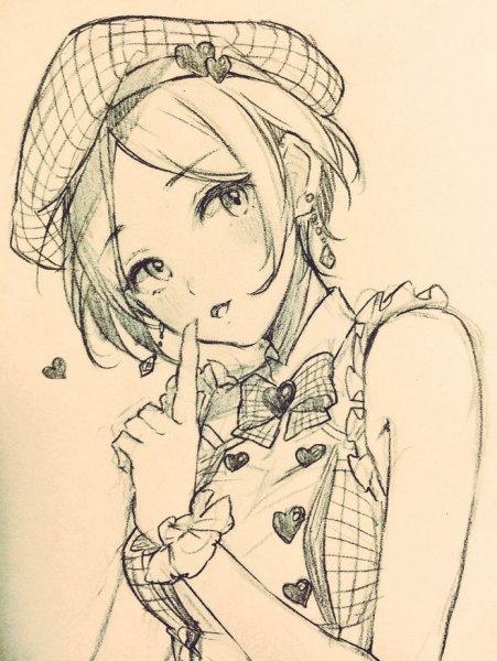 Наброски рисунков аниме