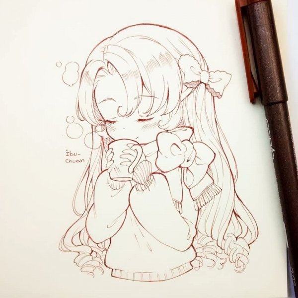 Аниме персонажи чб