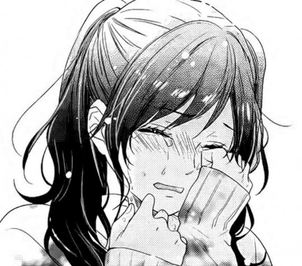 Аниме вытирает слезы