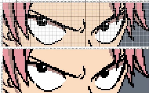 Схемы вышивки крестом аниме хвост феи