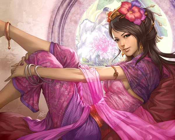 Восточная девушка картина