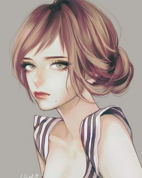 Арты девушек с короткими волосами