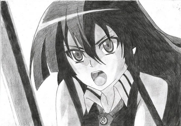 Акаие убийца чёрно белая