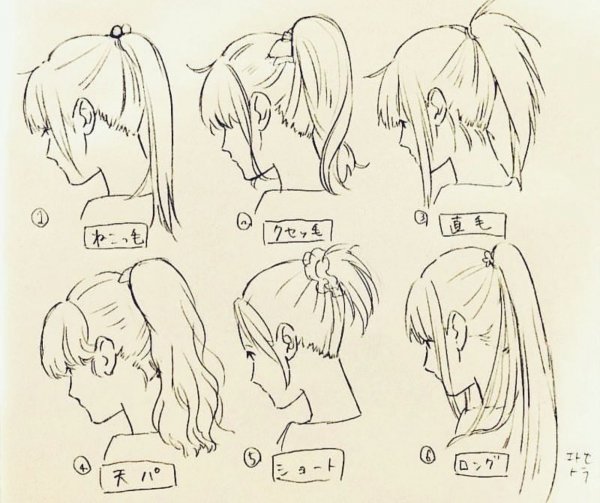 Аниме волосы хвост