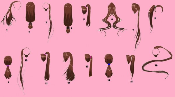 Аниме прически хвост